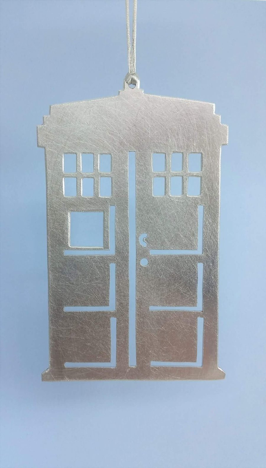 Pewter Police Box Hanging Decoration