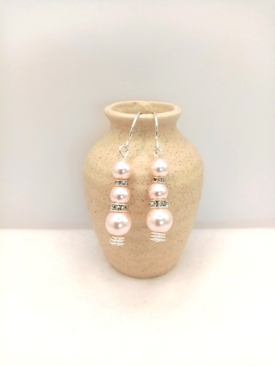 Pearl Earrings, Customise, Gifts for her, Christmas, Free Postage