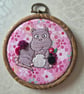 Hand embroidered hoop - Spirited Away Boh mouse