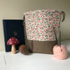 Pale pink floral tweed bag
