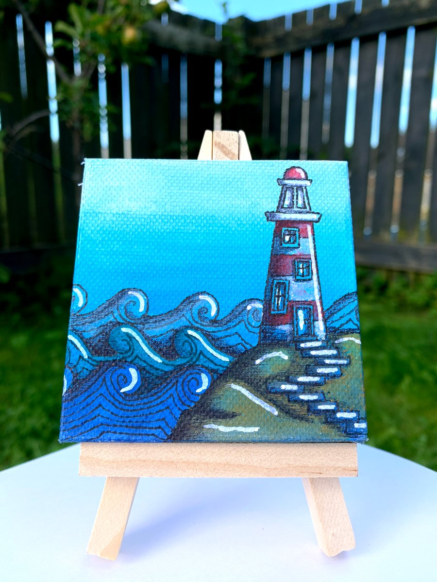 Original Miniature artwork - Lighthouse