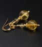 Citrine vermeil gold handmade gemstone drop earrings  : Scorpio Libra gift - Image 1