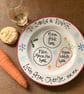 Hand Painted Personalised Ceramic Christmas Eve Plate, Unique Pottery Xmas Eve  - Image 3