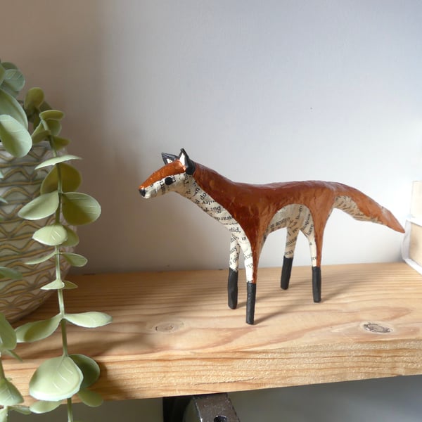 Little Copper Fox - Handmade Nature Inspired Gift for Readers - Whimsical Art
