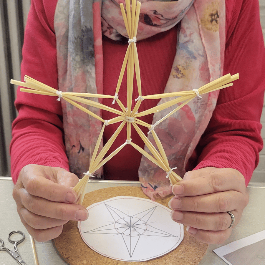 Scandinavian Straw Star Workshop - handmade Christmas decorations