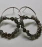 Blackened Silver and Labradorite Earrings - Image 2