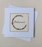 Retirement Card with Embroidered Flower Wreath - Image 3