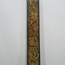 Handmade Leather Tooled floral Green Guitar or Bass Strap
