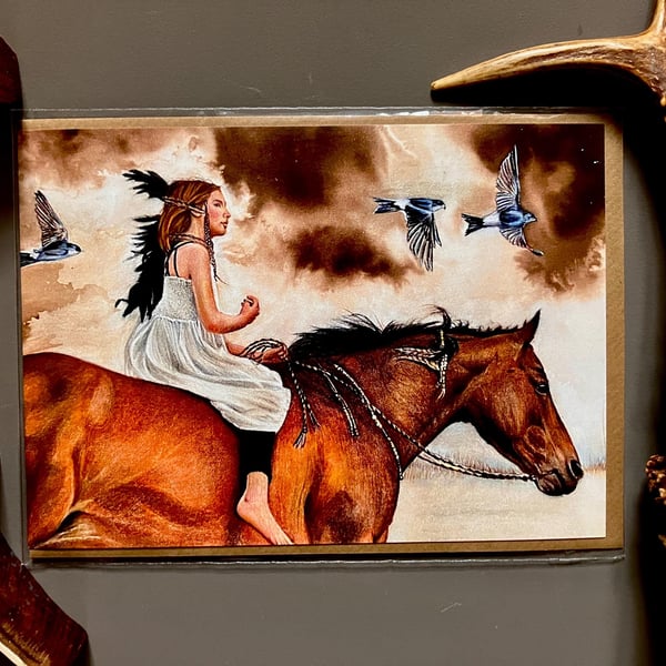 Horse Blank Greeting Card