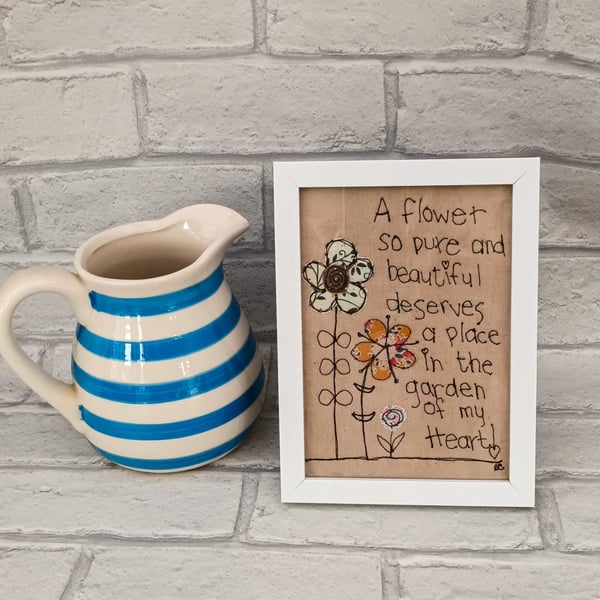 Freemotion sewing framed verse
