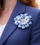 Handmade Felted Wool Flower Brooch - Image 5