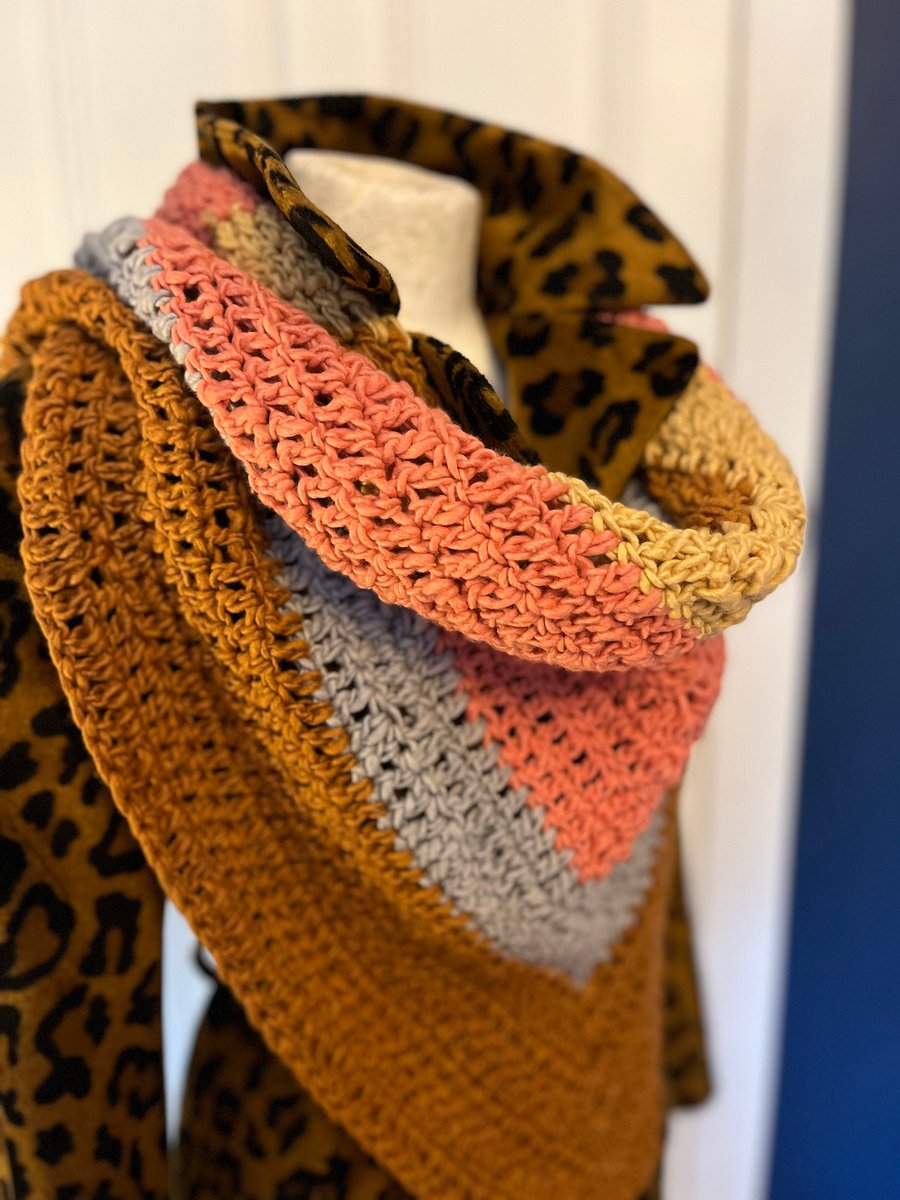 Silk and Merino Shawl. A versatile crochet accessory for the colder months. 