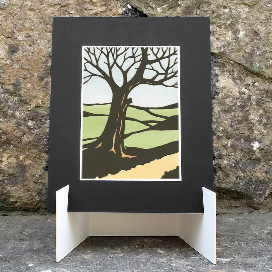 Tree in Landscape Small Original Paper Cut