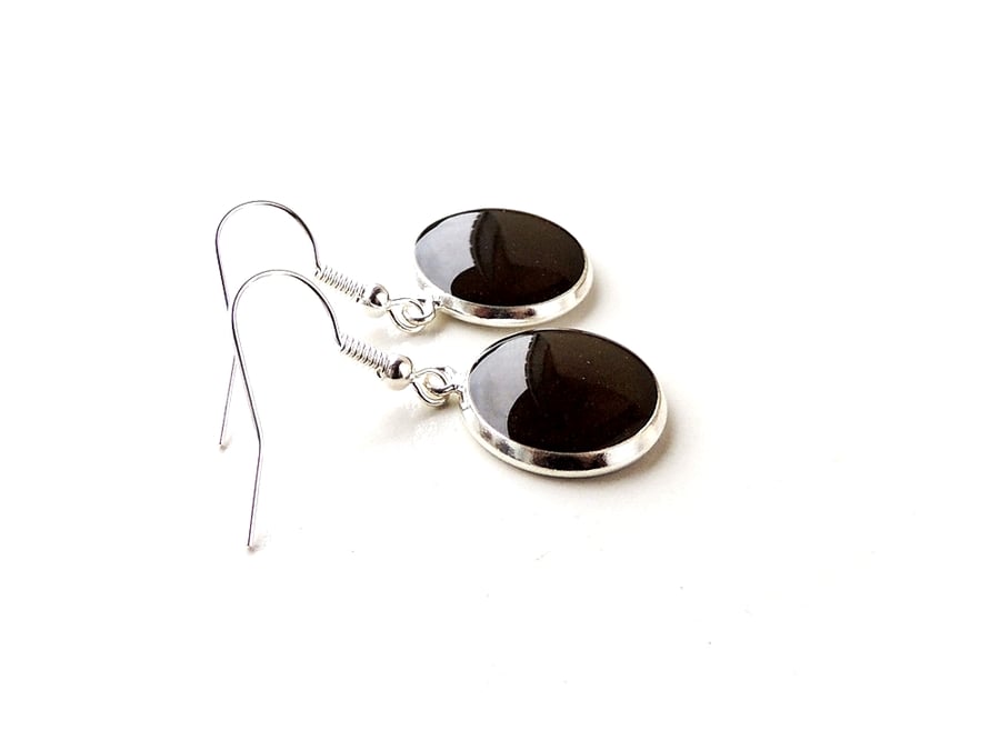 Dark Brown Earrings 1082