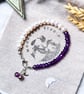 Amethyst & Pearl Celestial Gemstone Bracelet - February & June Birthstone - Image 8