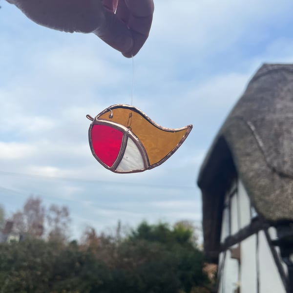 Handmade stained glass Christmas decoration