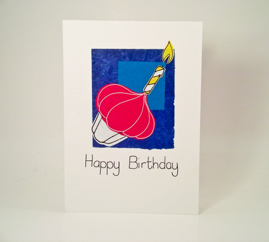 Greeting Cards - Handmade Greeting Card - Birthday Cup cake 