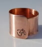 Pure copper OM sign ring, Adjustable copper ring - Image 1
