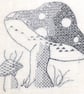 Fairy Toadstool Blackwork Embroidery Kit - Image 1