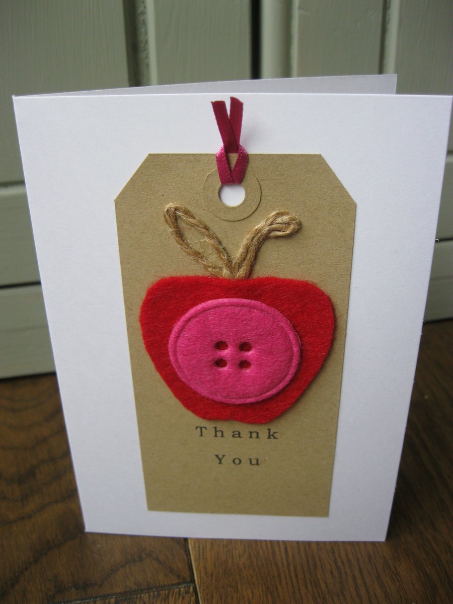 Thank You Apple Button Cards