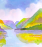 Llyn Padarn, North Wales, Original watercolour, in 14 x 11 '' Mount - Image 1
