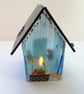 Garden shed tea light cover, fused glass candle cover, anniversary gift.  - Image 9