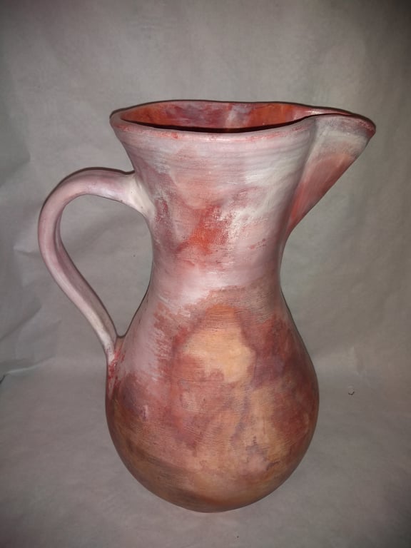 JUG TALL DECORATIVE WITH BEAUTIFUL RANDOM FERRIC CHLORIDE FINISH 34 CMS HIGH