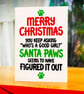 Funny Christmas Card From the Dog – Santa Paws Good Girl