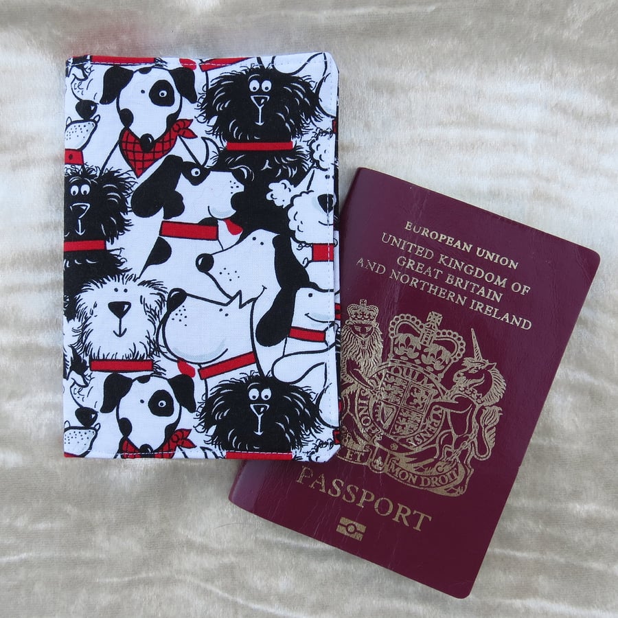 Passport cover.  Dogs design.  Passport sleeve.