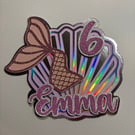 PERSONALISED MERMAID CAKE TOPPER