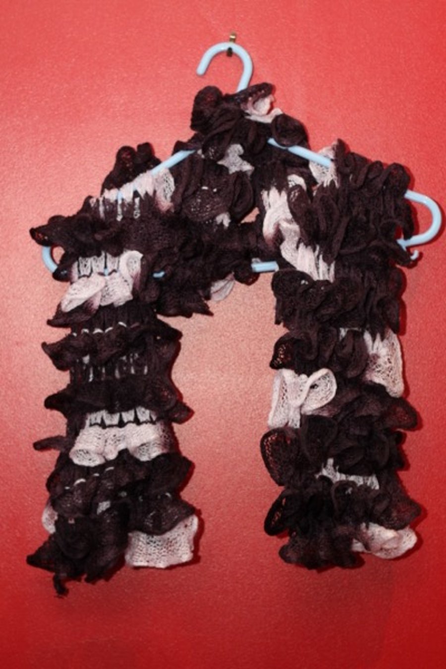 Dark plum and pink scarf