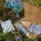 Bluebell Painting Craft Kit - Botanical Art Set, DIY Everlasting Flower Bouquet 