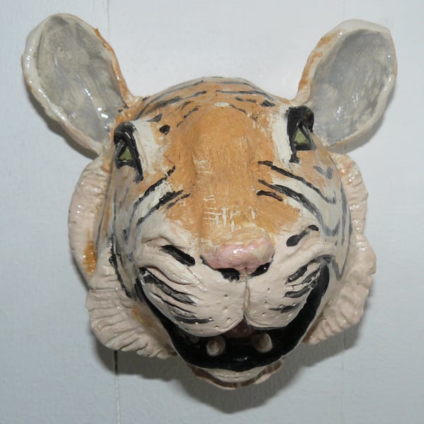 Ceramic clay Tiger Head