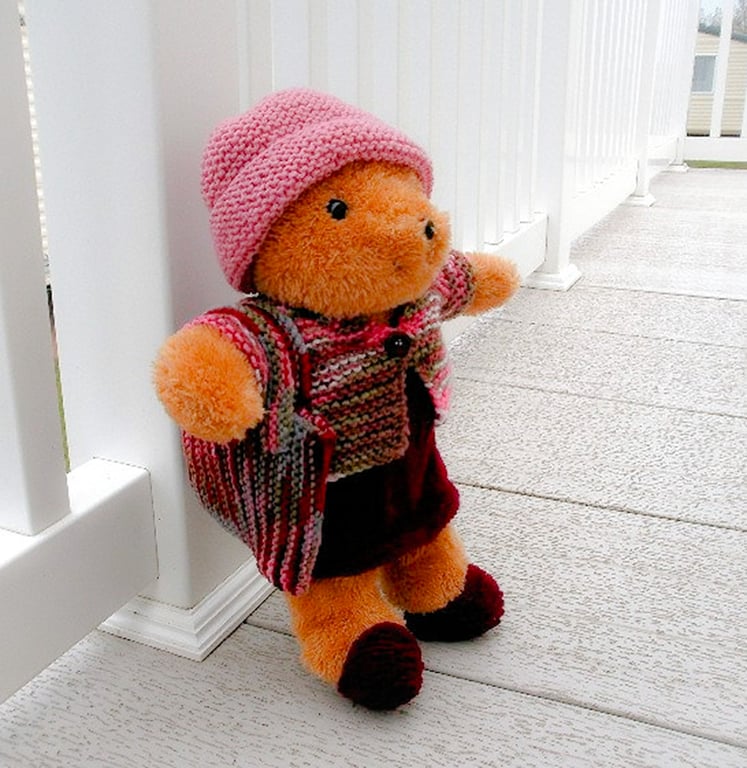KNITTING PATTERN PDF Teddy Goes Shopping