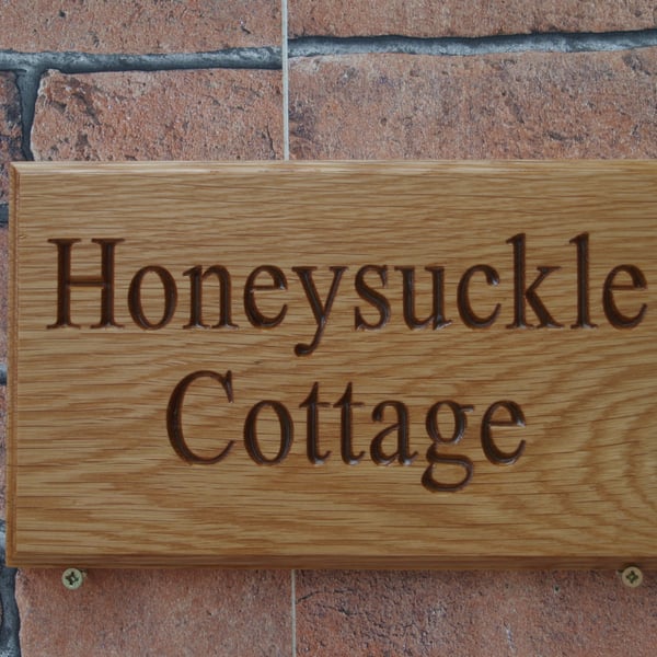 250 x 150 mm  Personalised Oak House Name Sign outdoor gate signs wall sign