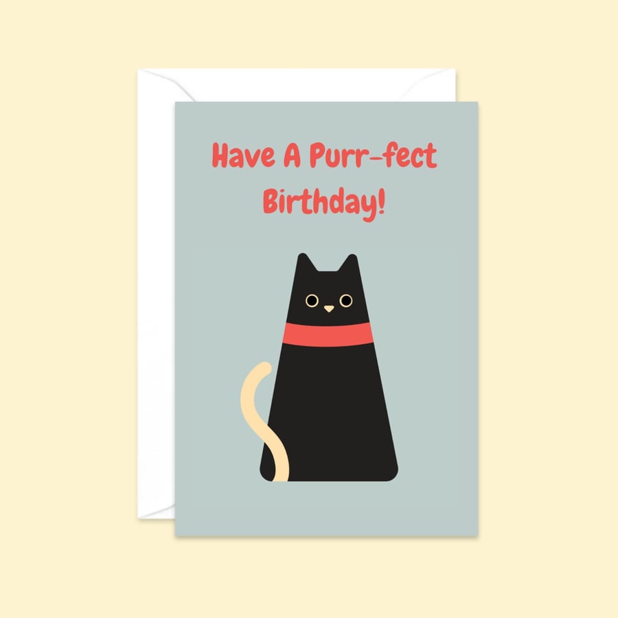 Black Cat Birthday Card: Perfect Greetings Card For a Cat Lover (704)