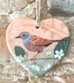 Hedge Sparrow Heart - Cute Keepsake Gift Tag or Christmas Decoration - Image 2