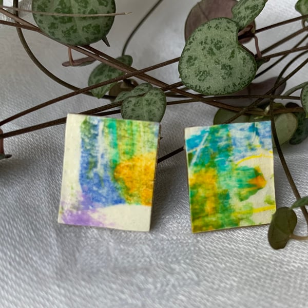 Stainless steel post earrings 