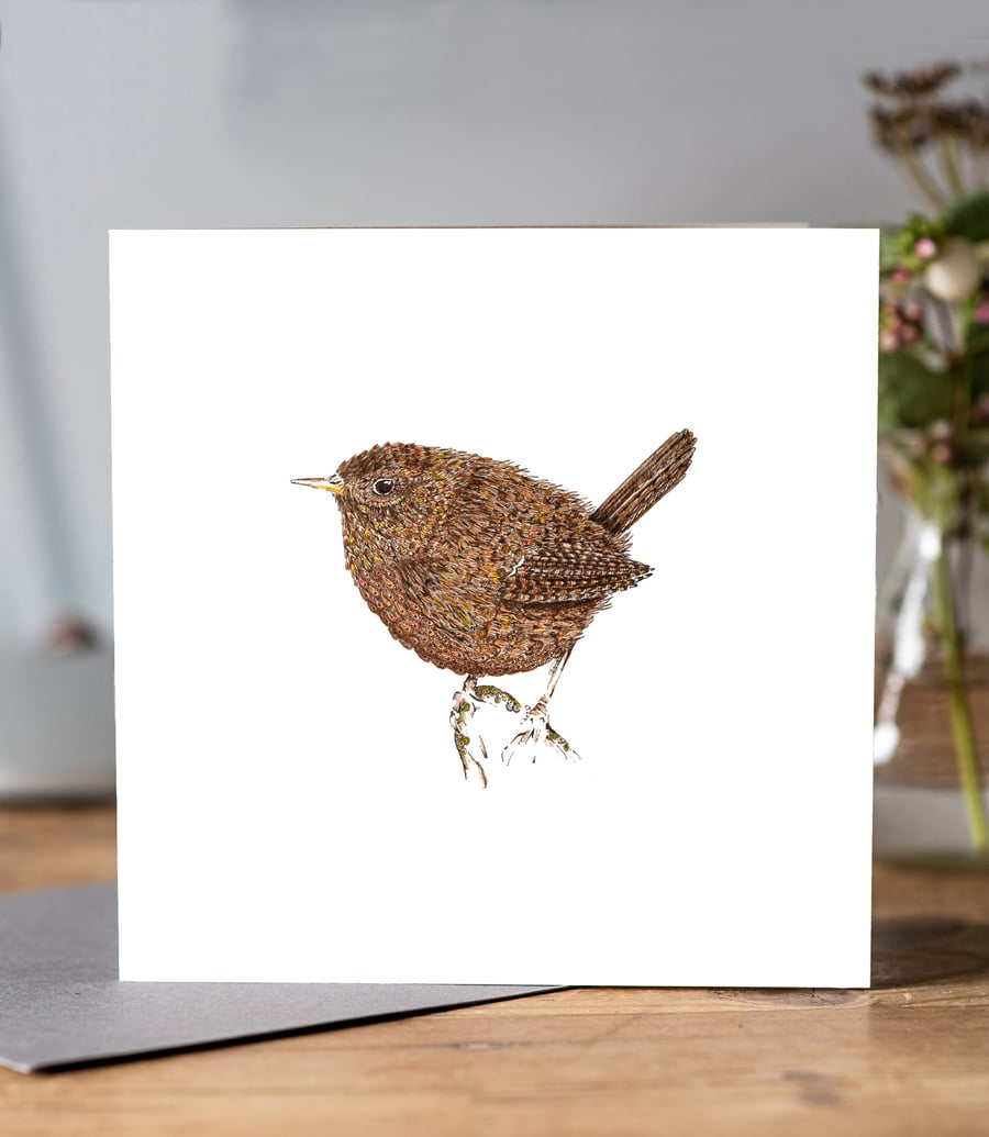 Jenny Wren single greeting card