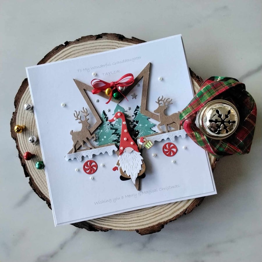 Christmas card, hand-made, personalized, unique, luxury 