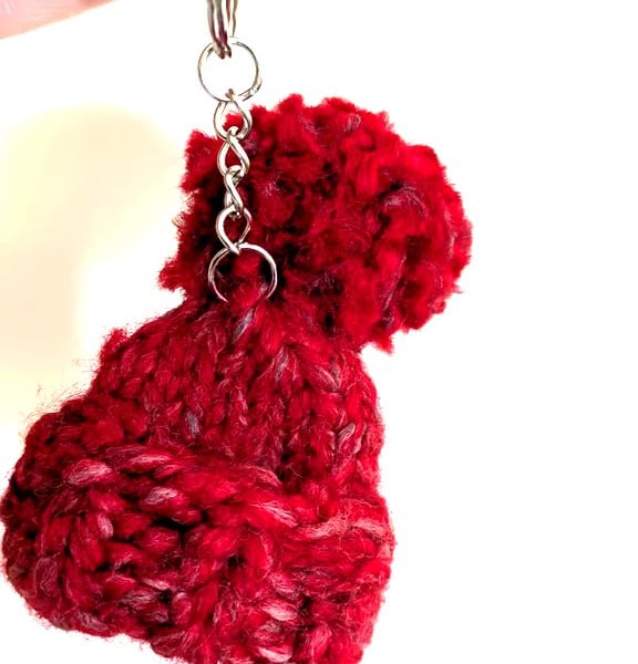 Mini beanie key ring or bag charm