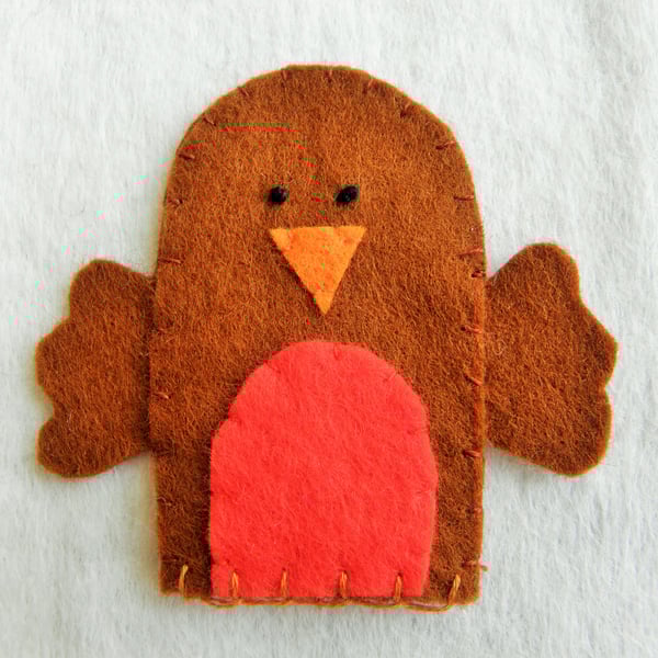 Robin Red-breast Finger Puppets