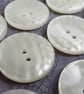 1" 25mm 40L Highly polished Cream buttons with movement