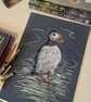 Puffin, an A4 signed print of an original drawing - Image 2