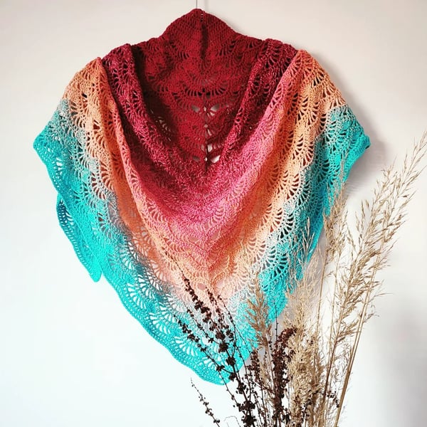 Lace Fan Shawl