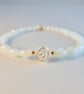 Mother Of Pearl Rose Bracelet - Handmade Gift, Wedding, Bridesmaid, Anniversary - Image 1