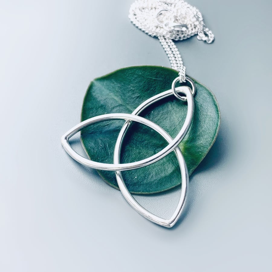 Recycled Sterling Silver Trinity Knot Pendant