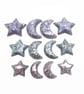 12 Handmade Celestial Charms in Purple, Blue & Pink - Image 8