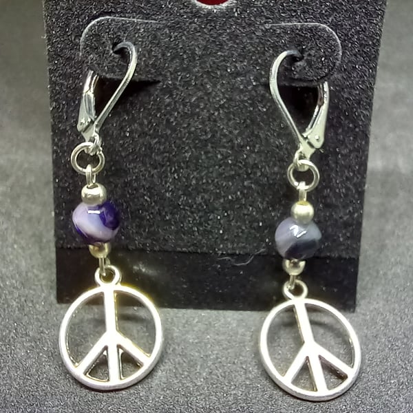 Peace earrings