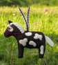 Piebald Pony Felt Hanging Decoration - Image 1